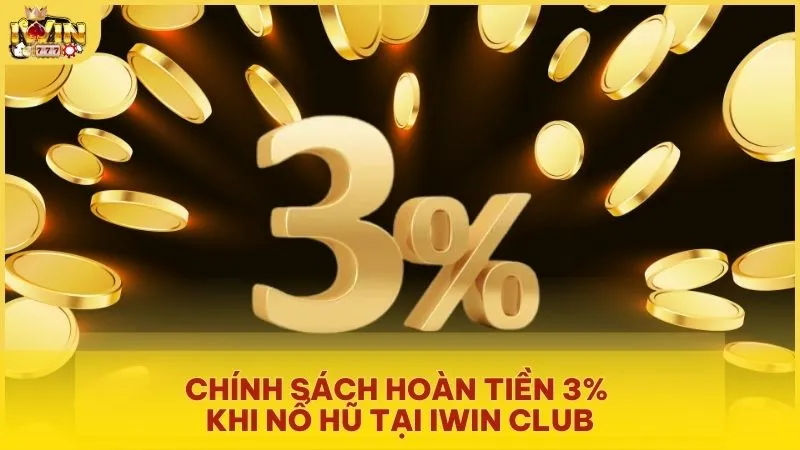 Chính sách hoàn tiền 3% khi nổ hũ tại Iwin