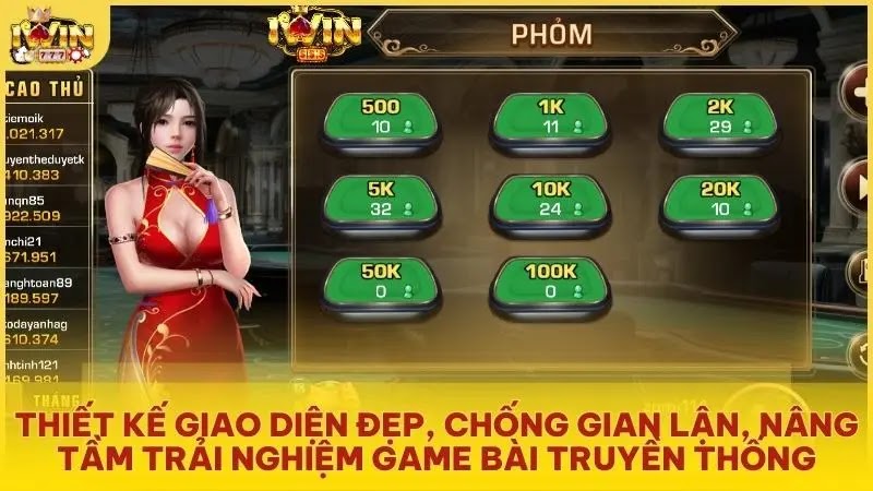 Thiết kế giao diện đẹp, chống gian lận, nâng tầm trải nghiệm game bài truyền thống