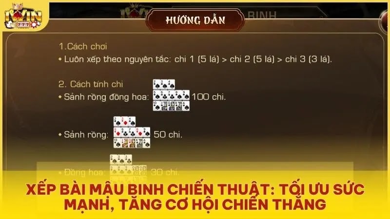 Xếp bài Mậu Binh chiến thuật: tối ưu sức mạnh, tăng cơ hội chiến thắng