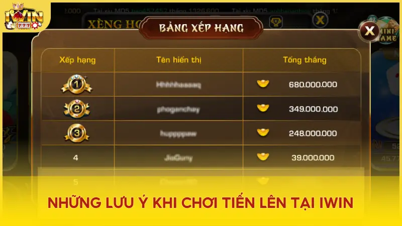 Lưu ý quan trọng giúp bạn chinh phục Tiến Lên tại iWin