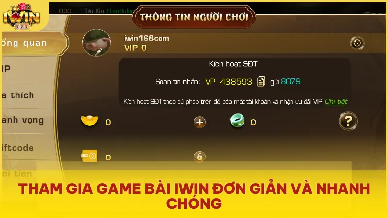 Tham gia chơi game bài tại iWin luôn đơn giản và nhanh chóng với mọi người chơi